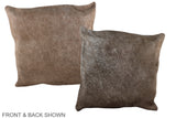 Taupe 16"x16" Brazilian Cowhide Pillow #A36014 by Hudson Hides