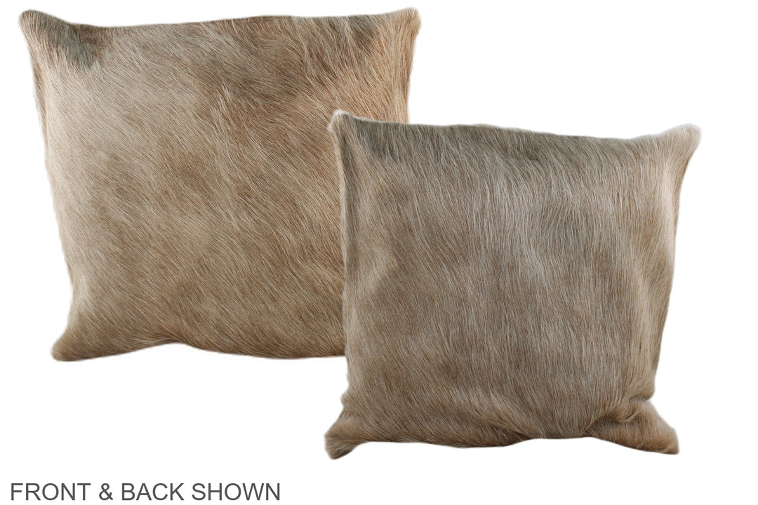 Champagne 16"x16" Brazilian Cowhide Pillow #A36016 by Hudson Hides