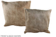 Champagne 16"x16" Brazilian Cowhide Pillow #A36016 by Hudson Hides