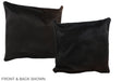 Solid Black 16"x16" Brazilian Cowhide Pillow #A36018 by Hudson Hides