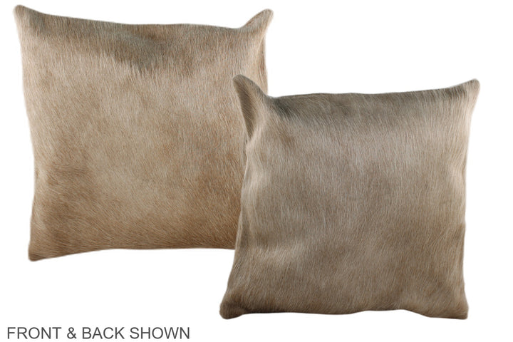 Champagne 16"x16" Brazilian Cowhide Pillow #A36022 by Hudson Hides