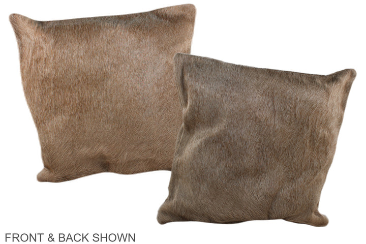 Taupe 16"x16" Brazilian Cowhide Pillow #A36025 by Hudson Hides