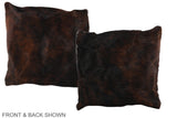 Dark Brindle 16"x16" Brazilian Cowhide Pillow #A36031 by Hudson Hides