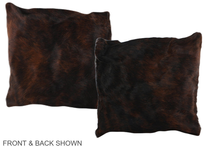 Dark Brindle 16"x16" Brazilian Cowhide Pillow #A36031 by Hudson Hides
