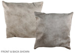 Grey 16"x16" Brazilian Cowhide Pillow #A36034 by Hudson Hides