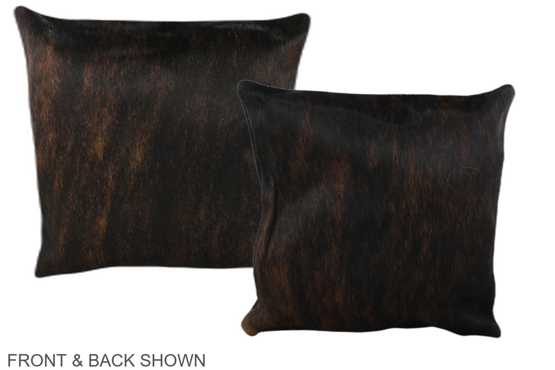 Dark Brindle 16"x16" Brazilian Cowhide Pillow #A36035 by Hudson Hides