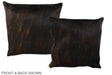 Dark Brindle 16"x16" Brazilian Cowhide Pillow #A36035 by Hudson Hides