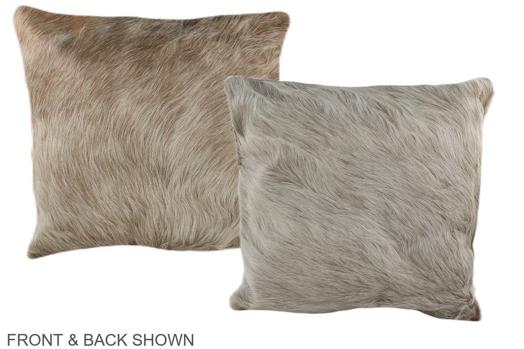 Champagne 16"x16" Brazilian Cowhide Pillow #A36036 by Hudson Hides