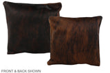 Dark Brindle 16"x16" Brazilian Cowhide Pillow #A36037 by Hudson Hides