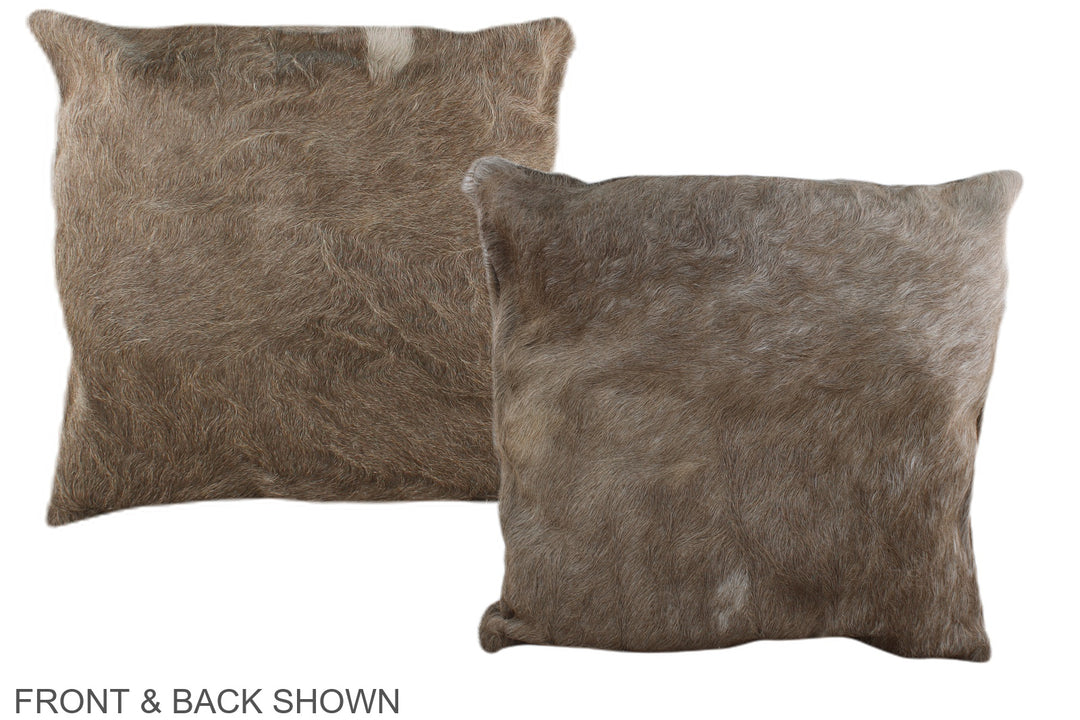 Taupe 16"x16" Brazilian Cowhide Pillow #A36039 by Hudson Hides