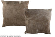 Taupe 16"x16" Brazilian Cowhide Pillow #A36039 by Hudson Hides