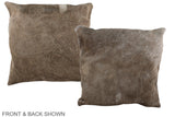 Taupe 16"x16" Brazilian Cowhide Pillow #A36039 by Hudson Hides