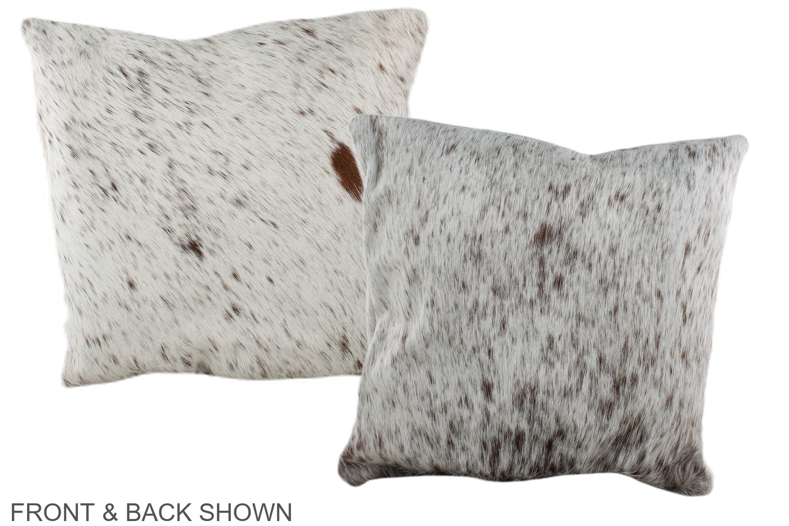 Salt and Pepper Brown Cowhide Pillow #A36041