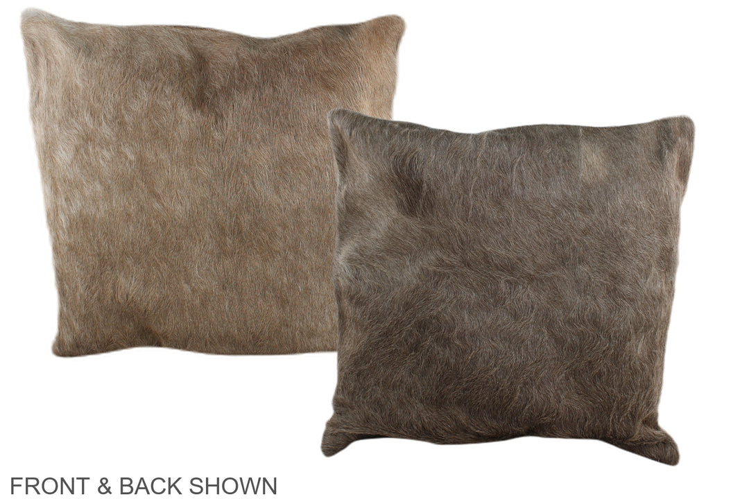 Taupe 16"x16" Brazilian Cowhide Pillow #A36042 by Hudson Hides