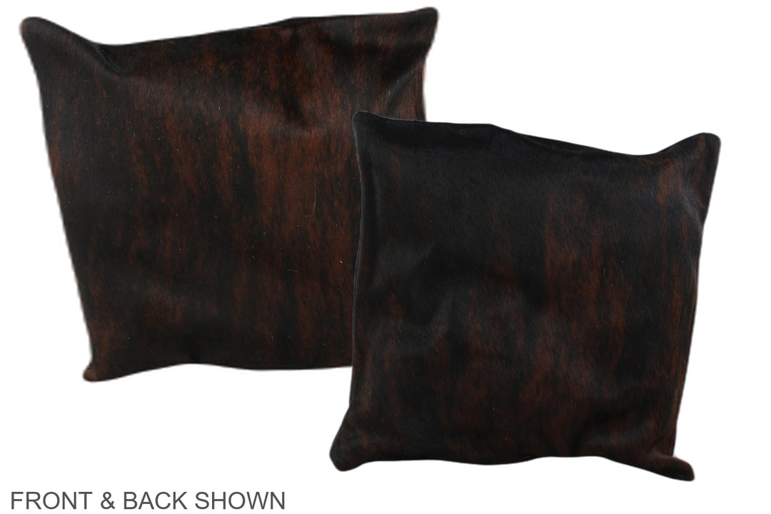 Dark Brindle 16"x16" Brazilian Cowhide Pillow #A36047 by Hudson Hides