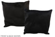 Solid Black 16"x16" Brazilian Cowhide Pillow #A36049 by Hudson Hides