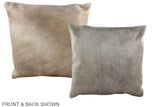 Champagne 16"x16" Brazilian Cowhide Pillow #A36050 by Hudson Hides