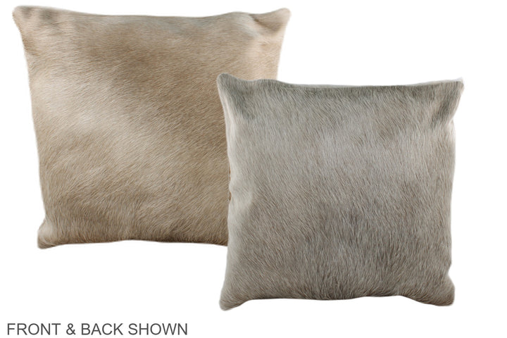 Champagne 16"x16" Brazilian Cowhide Pillow #A36050 by Hudson Hides