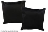 Solid Black 16"x16" Brazilian Cowhide Pillow #A36051 by Hudson Hides