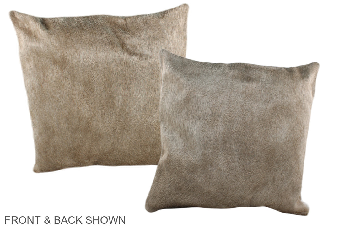 Champagne 16"x16" Brazilian Cowhide Pillow #A36054 by Hudson Hides