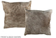 Taupe 16"x16" Brazilian Cowhide Pillow #A36056 by Hudson Hides