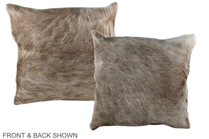 Taupe 16"x16" Brazilian Cowhide Pillow #A36056 by Hudson Hides