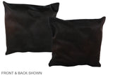 Brown with Red 16"x16" Brazilian Cowhide Pillow #A36060 by Hudson Hides