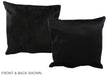 Solid Black 16"x16" Brazilian Cowhide Pillow #A36067 by Hudson Hides