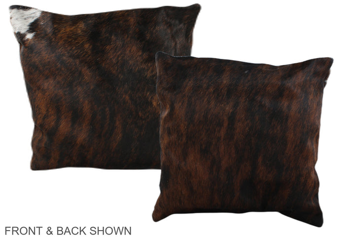 Dark Brindle 16"x16" Brazilian Cowhide Pillow #A36071 by Hudson Hides