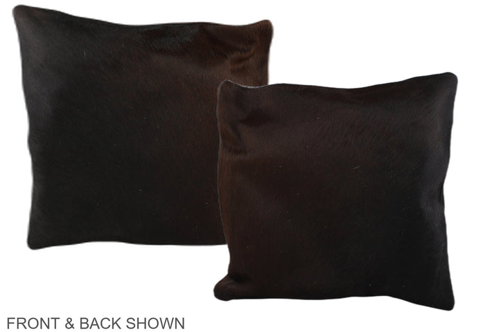 Chocolate 16"x16" Brazilian Cowhide Pillow #A36075 by Hudson Hides