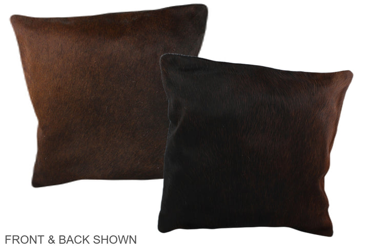 Brown with Red 16"x16" Brazilian Cowhide Pillow #A36079 by Hudson Hides