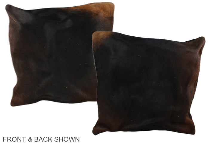 Chocolate 16"x16" Brazilian Cowhide Pillow #A36082 by Hudson Hides