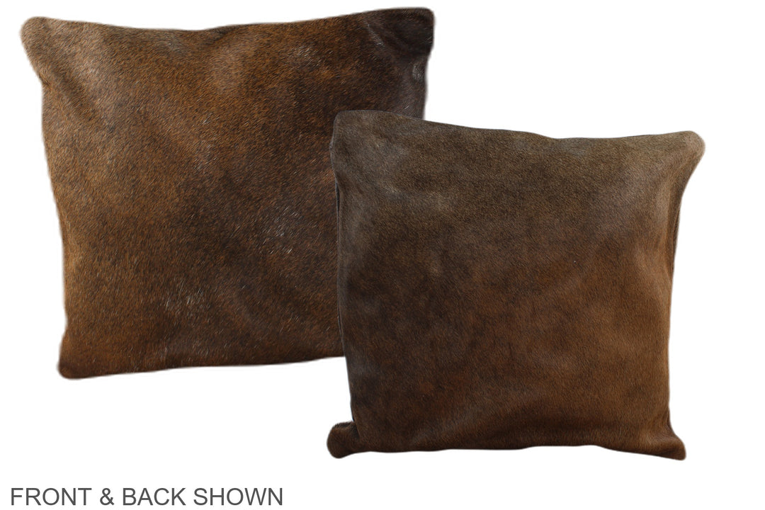 Chocolate 16"x16" Brazilian Cowhide Pillow #A36084 by Hudson Hides