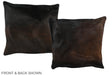 Chocolate 16"x16" Brazilian Cowhide Pillow #A36089 by Hudson Hides