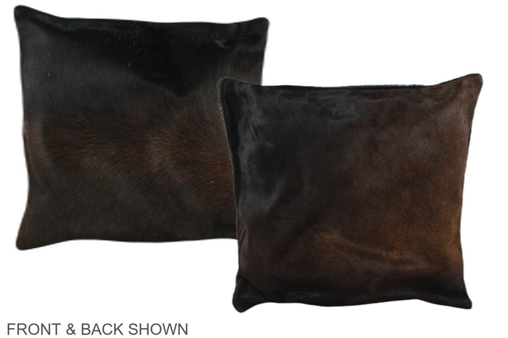 Chocolate 16"x16" Brazilian Cowhide Pillow #A36089 by Hudson Hides