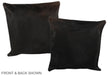 Solid Black 16"x16" Brazilian Cowhide Pillow #A36091 by Hudson Hides