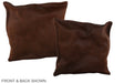 Solid Brown 16"x16" Brazilian Cowhide Pillow #A36099 by Hudson Hides