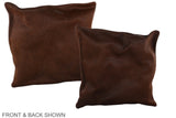 Solid Brown 16"x16" Brazilian Cowhide Pillow #A36099 by Hudson Hides