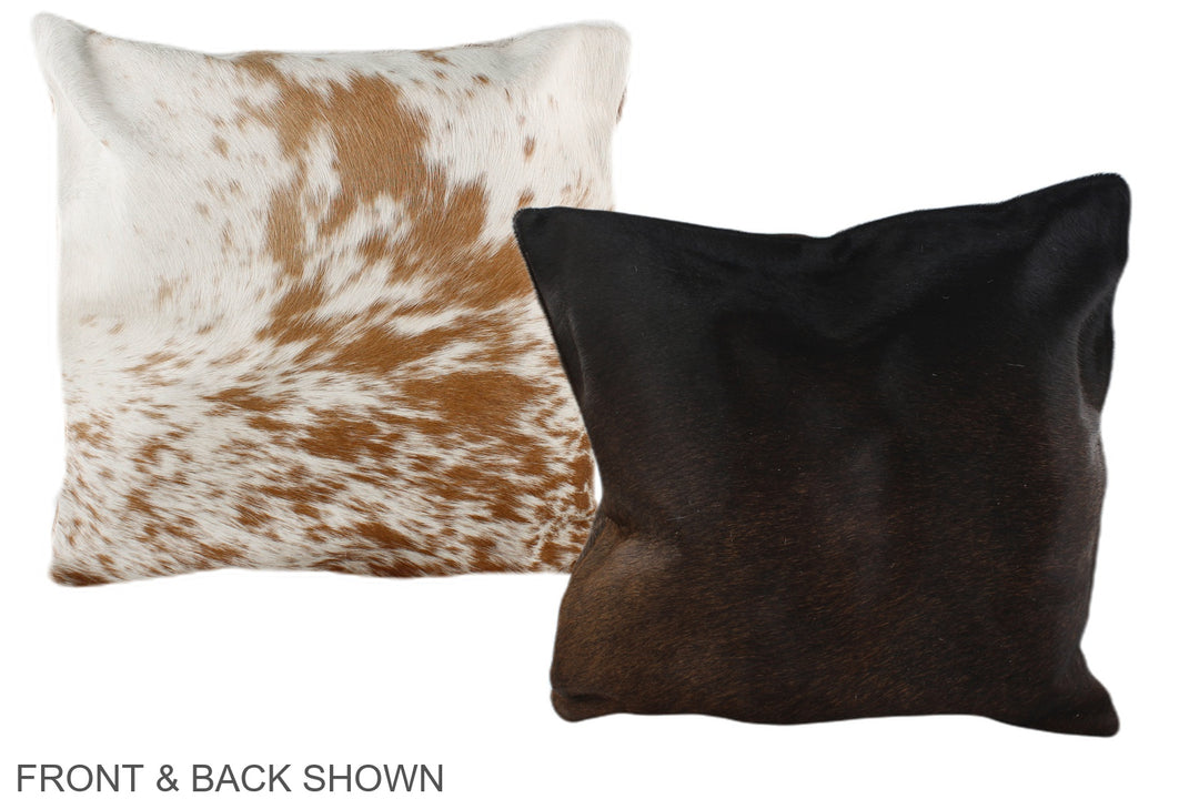 Chocolate 16"x16" Brazilian Cowhide Pillow #A36105 by Hudson Hides