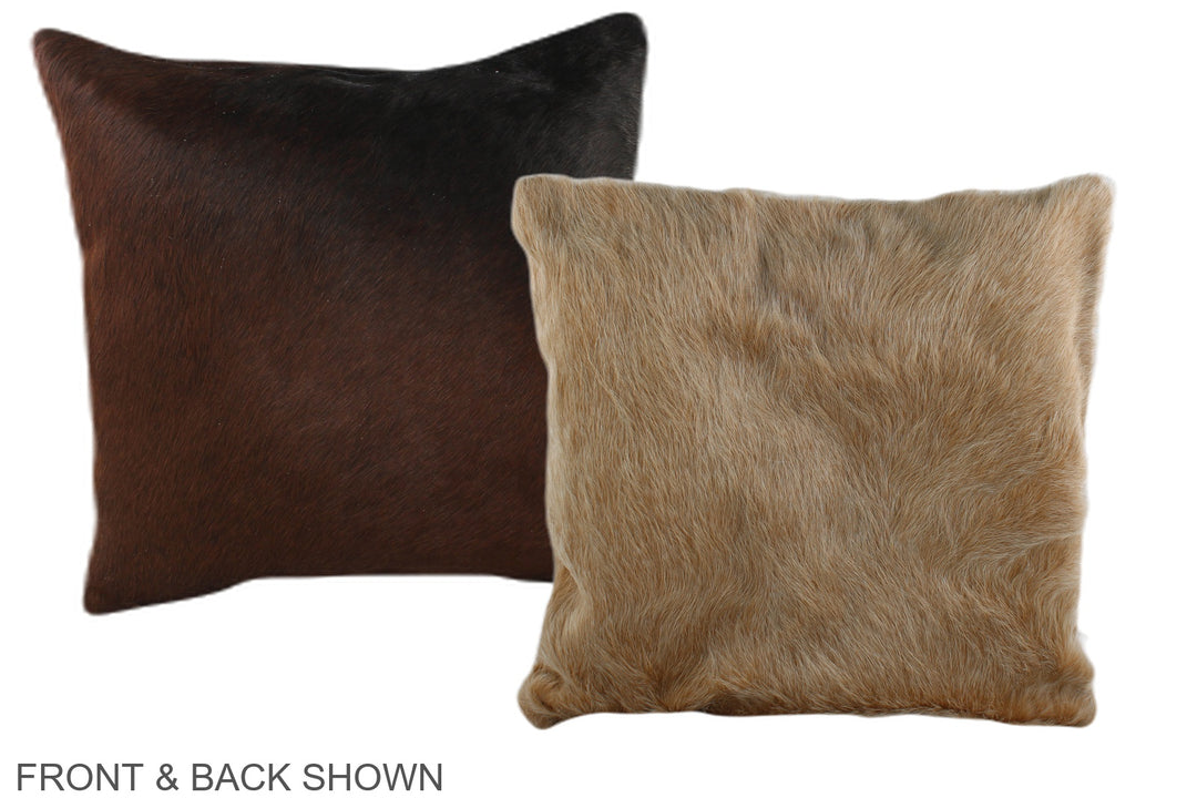 Beige 16"x16" Brazilian Cowhide Pillow #A36113 by Hudson Hides