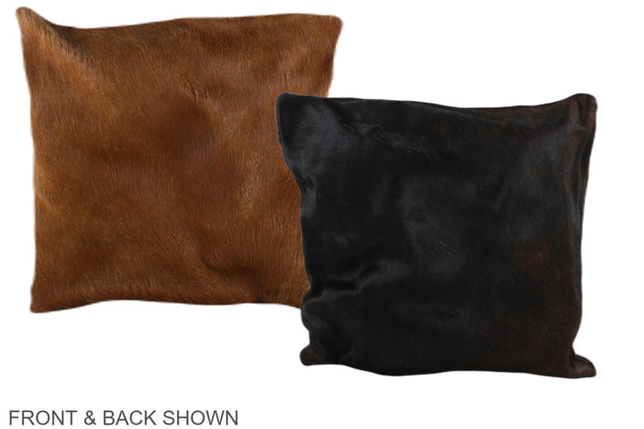 Chocolate 16"x16" Brazilian Cowhide Pillow #A36125 by Hudson Hides