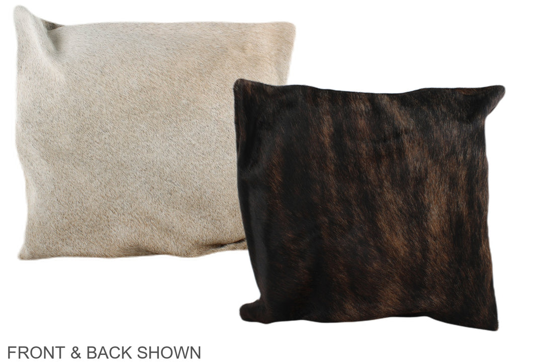 Dark Brindle 16"x16" Brazilian Cowhide Pillow #A36132 by Hudson Hides