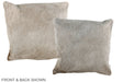 Champagne 16"x16" Brazilian Cowhide Pillow #A36136 by Hudson Hides