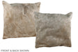 Champagne 16"x16" Brazilian Cowhide Pillow #A36142 by Hudson Hides