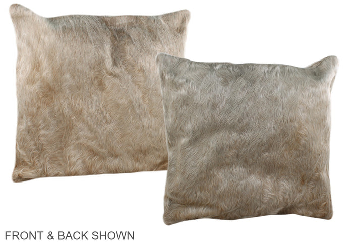 Champagne 16"x16" Brazilian Cowhide Pillow #A36142 by Hudson Hides