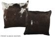 Chocolate 16"x16" Brazilian Cowhide Pillow #A36143 by Hudson Hides