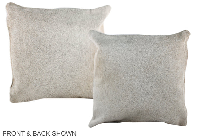 Grey with Beige 16"x16" Brazilian Cowhide Pillow #A36151 by Hudson Hides