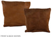 Solid Brown 16"x16" Brazilian Cowhide Pillow #A36156 by Hudson Hides