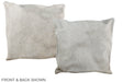 Grey with Beige 16"x16" Brazilian Cowhide Pillow #A36157 by Hudson Hides