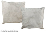 Grey with Beige 16"x16" Brazilian Cowhide Pillow #A36157 by Hudson Hides